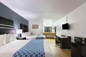 利索尼亚Econo Lodge的酒店客房设有两张床和一台平面电视。