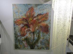 埃朗根埃朗根艺术酒店的墙上一朵花画