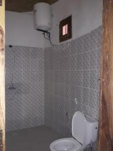圣路易斯Hotelgandiol - Saint-Louis的一间带卫生间和窗户的小浴室
