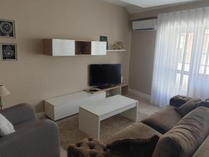 里瓦德奥Apartamento centro Ribadeo的带沙发和电视的客厅