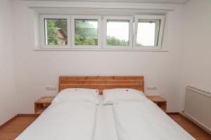 比尔塞贝格加尼碧姬酒店的一间卧室设有两张床和两个窗户。