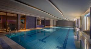 都柏林斯宾塞酒店的在酒店房间的一个大型游泳池