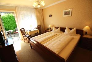 艾恩贝克Hotel-Garni Haus Johanna的一间酒店客房,房内配有一张大床