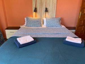 Casas DevesaSanta Ana的一间卧室配有一张带两个枕头的床