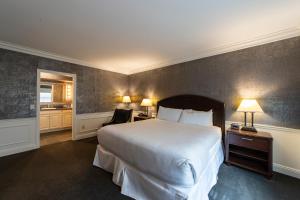 Howland CornersThe Grand Resort的酒店客房设有一张大床和两盏灯。