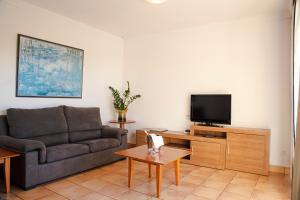 Son CarrioSagitario Villas的带沙发和电视的客厅