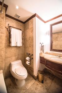 危地马拉瓜地马拉卡萨维兰达酒店的一间带卫生间和水槽的浴室
