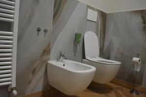Castelvetro PiacentinoMaster Hotel的一间带卫生间和水槽的浴室