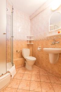 波别罗沃Paradiso Park的浴室配有卫生间、盥洗盆和淋浴。