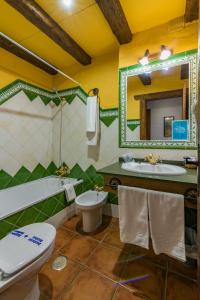 弗里希利亚纳阿尔玛扎拉乡村酒店的浴室配有盥洗池、卫生间和镜子。