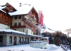 索内纳尔佩·纳斯费尔德纳斯费尔德颂雅公寓的雪地滑雪小屋,有一座建筑