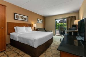 蒂明斯蒂明斯康福特酒店的酒店客房,配有床和电视