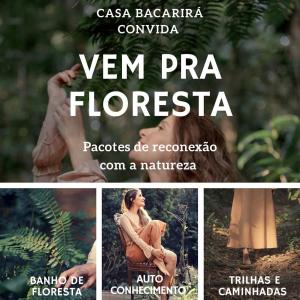 坎布里Casa Bacarirá - Floresta com Yoga e Café da Manhã Vegano的一张妇女三张照片的拼贴画