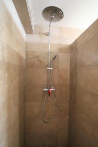 费拉古多Casa Ameixeira的浴室内配有淋浴和头顶淋浴