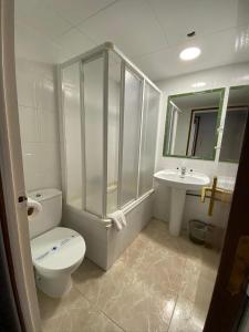 卡内·德·玛尔米特斯公寓的一间带卫生间和水槽的浴室