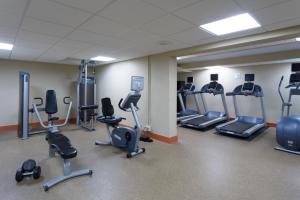 格兰特维尔Holiday Inn Harrisburg I-81 Hershey Area, an IHG Hotel的一间健身房,里面有很多健身器材