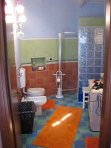 皮特拉利古彼得潘农庄酒店的一间带卫生间和淋浴的浴室