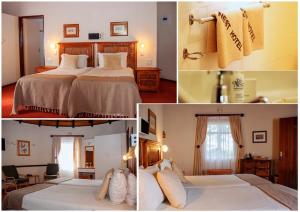 香槟谷耐斯特德拉肯斯山庄度假酒店的一张图片拼在一起的酒店房间,有两张床