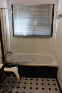 Nieu-BethesdaFurrows Lodge的带浴缸、窗户和水槽的浴室