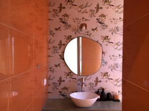 VárzeaVilla Várzea Design Nest的一间带水槽和镜子的浴室