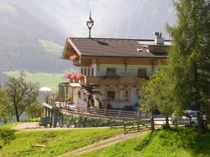 皮森多夫Beim Naglbauer的山丘上带围栏的房子