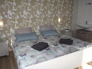 策尔廷根-拉蒂希Mosea的一间卧室配有带毛巾的床