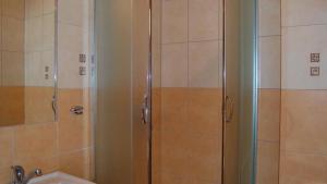 特兹萨茨Orka的带淋浴和盥洗盆的浴室