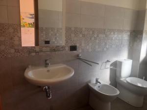 伊索拉迪卡波里祖托B & B Patrizia的一间带水槽和卫生间的浴室