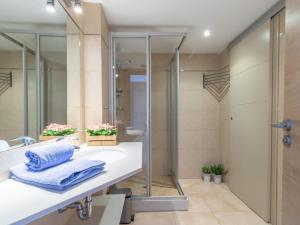 艾姆布里亚布拉瓦Apartment Del Port-5 by Interhome的带淋浴和盥洗盆的浴室