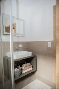 齐勒谷地里德Das Moos的一间带水槽和镜子的浴室