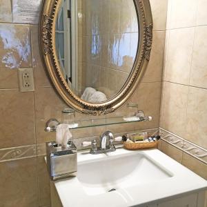 费城莫里斯豪斯酒店的一间带水槽和镜子的浴室