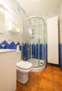 马德里Apartament Glorieta Puerta de Toledo的带淋浴和卫生间的浴室