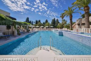 布德瓦地中海酒店及度假村的棕榈树酒店的一个游泳池