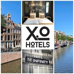 阿姆斯特丹XO Hotels Infinity的城市和酒店图片的拼合