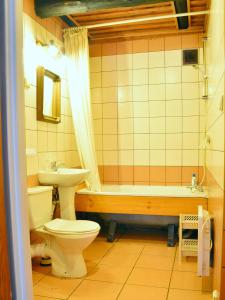 巴尔切沃Dom Gościnny Bogdany的浴室配有卫生间、浴缸和水槽。