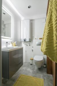 扎科帕内Apartament Magnezja Zakopane的一间带卫生间和水槽的浴室
