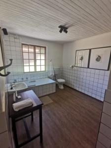 德尔斯特鲁姆Critchley Hackle Dullstroom Leisure的带浴缸、盥洗盆和卫生间的浴室