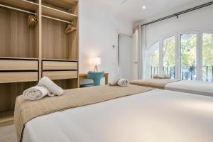 巴塞罗那在一起公寓客房内的一张或多张床位