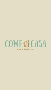 圣安杰洛城B&B Come a Casa的白色背景的焦油卡萨标志