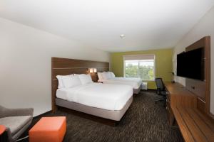 黑斯廷斯黑斯廷斯智选假日酒店的酒店客房设有两张床和一台平面电视。