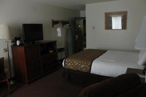 西德尼隆特里汽车旅馆的配有一张床和一台平面电视的酒店客房