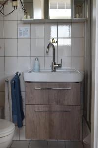 诺德奈Haus Neunaber的一间带水槽和卫生间的浴室