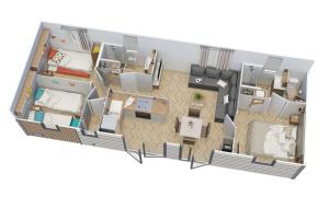 塞基兴PP-Camping Wallersee的绘制公寓的平面图