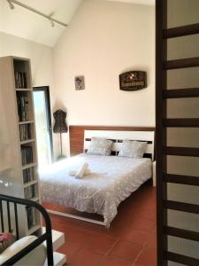 BelasCasa dos Pintos, Golf e Natureza的一间卧室设有一张床和一个窗口