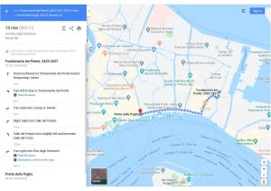 威尼斯威尼斯生活酒店的城市地图的屏幕