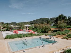 圣米克尔德巴兰卡纳西卡Spa酒店的庭院中间的游泳池