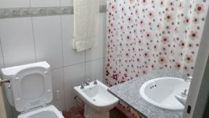 福尔摩沙WINTER Departamentos Temporarios的一间带卫生间和水槽的浴室