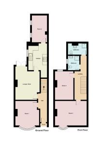 Trent ValeTownhouse @ 543 London Road Stoke的房屋的平面图