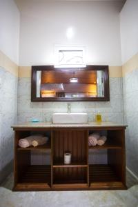 AndasibeAndasibe Lemurs Lodge的一间带水槽和镜子的浴室