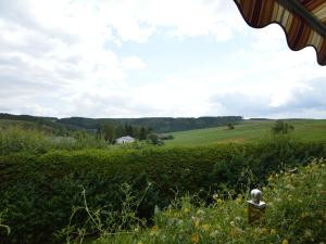Boevange-ClervauxCozy Holiday Home in Boevange Clervaux with Garden的享有绿色田野的景色